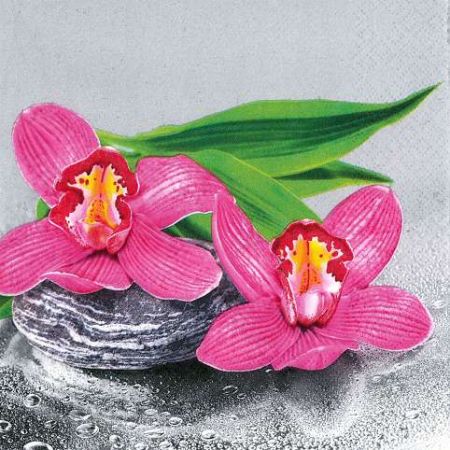 Ubrousky MAKI L (20ks) Orchids on Stone