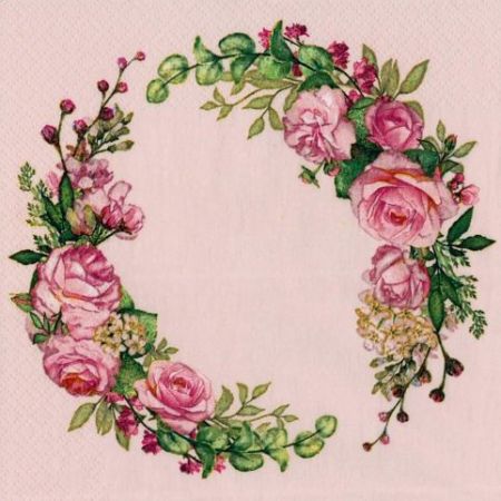 Ubrousky MAKI L (20ks) Wedding Watercolour Wreath