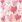 Ubrousky PAW Dekor L (20ks) Heart Balloons Rose