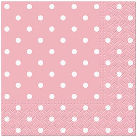 Ubrousky PAW Dekor C (20ks) Dots (light pink)