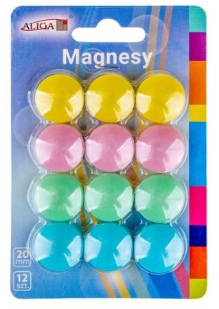 Magnety barevné 2 cm 12 ks na blistru