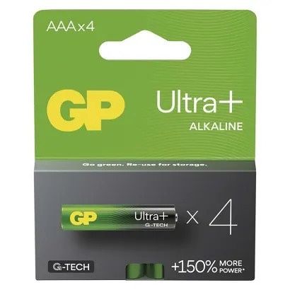 GP Alkalická baterie GP Ultra Plus AAA (LR03) - 4kusy