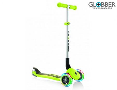 Globber Koloběžka Primo Foldable Lights Lime Green