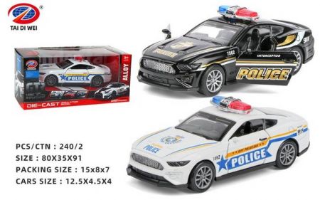 Auto policejní kovové 12,5 cm