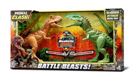 Primal Clash! Dino bitva set Carnotaurus VS Gigantosaurus 21 cm