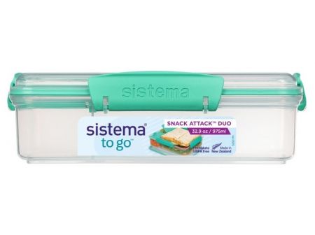 Sistema® TO GO™ Krabička na svačinu s 2 oddělenými přihrádkami 975 ml, mátová