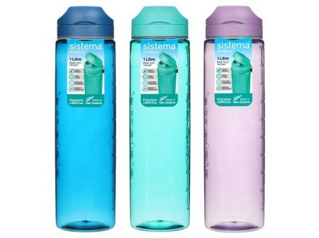 Sistema® Hydrate™ Tritanová láhev Flip Top 1 l, mix barev