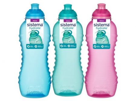 Sistema® Hydrate™ Láhev Squeeze Twist ‘n’ Sip 460 ml, mix barev