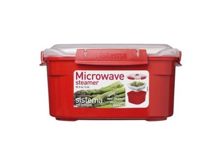 Sistema® Microwave™ Napařovací krabička na zeleninu, ryby 2,4 l, červená