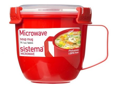 Sistema® Microwave™ Hrnek na polévku 565 ml, červená