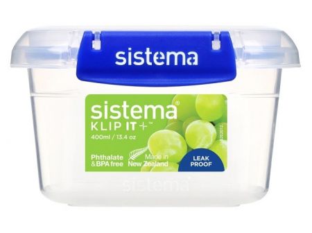 Sistema® KLIP IT PLUS™ Krabička na potraviny 2 klipy 400 ml