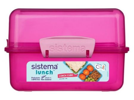 Sistema® Lunch™ Krabička na oběd s 2 oddíly 1,4 l, růžová