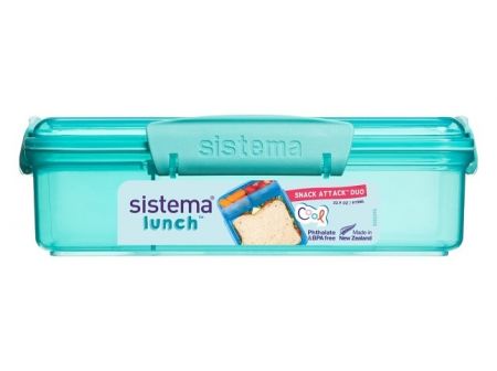 Sistema® Lunch™ Krabička na svačinu s 2 oddělenými přihrádkami 975 ml, mátová