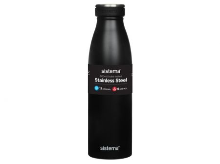 Sistema® Hydrate™ Termoláhev Stainless Steel 500 ml, černá