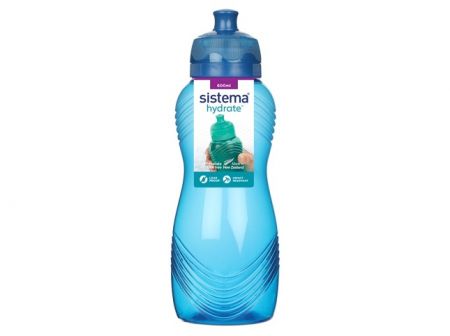 Sistema® Hydrate™ Láhev Wave Twist ‘n’ Sip 600 ml, modrá