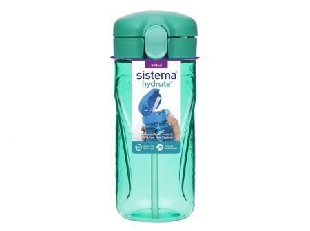 Sistema® Hydrate™ Láhev Quick Flip Top s brčkem 520 ml, mátová