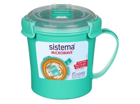 Sistema® Microwave™ Hrnek na polévku 656 ml,  mátová