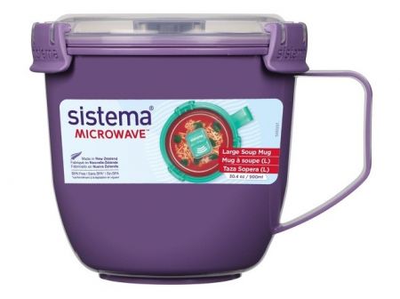 Sistema® Microwave™ Hrnek na polévku a dušené pokrmy 900 ml, fialová