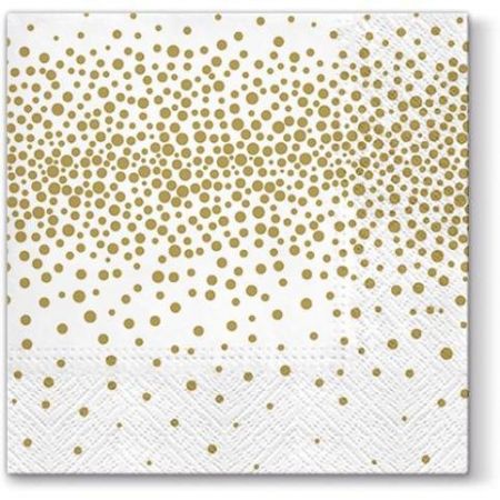 Ubrousky PAW Dekor L (20ks) Confetti (gold)