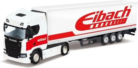 Bburago 1:43 Truck with trailer - Scania 770 S - White Trailer Eibach