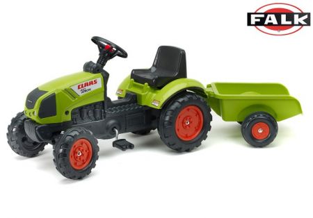 Šlapací traktor Claas Arion s vlečkou