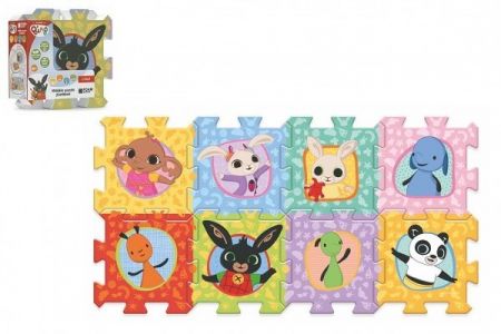 Pěnové puzzle Bing Bunny 32x32x1,5cm 8ks ve fólii 0m+