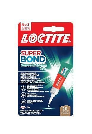 Vteřinové lepidlo &quot;Loctite Super Bond Repositionable Gel&quot;, gel, 3g, HENKEL 2943110