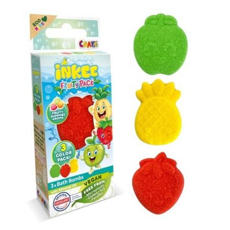 INKEE - bomby do koupele mini balení Fruit 3x15g