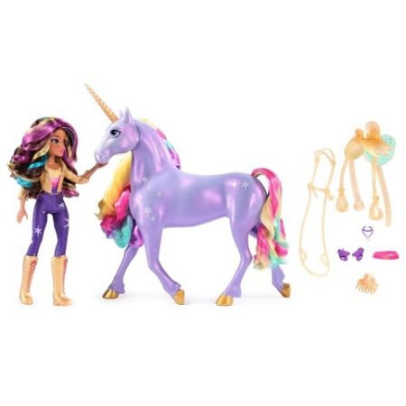 UNICORN ACADEMY SVĚTELNÝ JEDNOROŽEC WILDSTAR S PANENKOU SOPHIA 24cm