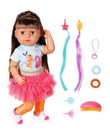 Starší sestřička BABY born Play &amp; Style, brunetka, 43 cm