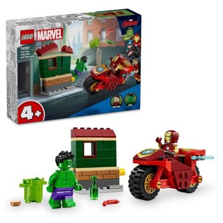 LEGO 76287 Iron Man s motorkou a Hulk