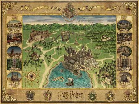 Harry Potter: Mapa Bradavic 1500 dílků