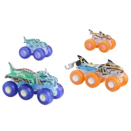 HW MONSTER TRUCKS POWER SMASHERS TAHAČ A TRUCK