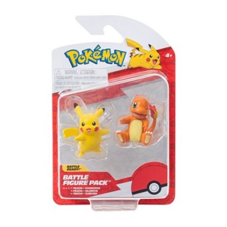 Pokémon akční figurky - 2 pack Asst (Charmander&amp;Pikacu, Squirtle&amp; Pikacu, Bulbusaur&amp;Pikac