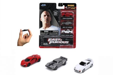 Rychle a zběsile set 3 aut Nano Cars 1,65&quot; Wave 4