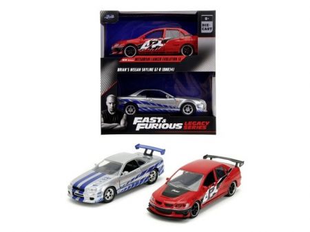 Rychle a zběsile Twin Pack 2006 Mitsubishi Lancer Evo IX + Brianův 2002 Nissan Skyline GTR