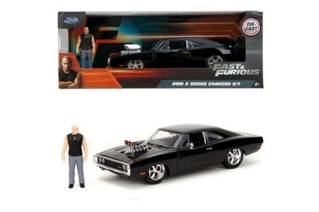 Rychle a zběsile auto 1970 Dodge Charger 1:24 + figurka Dominic Toretto