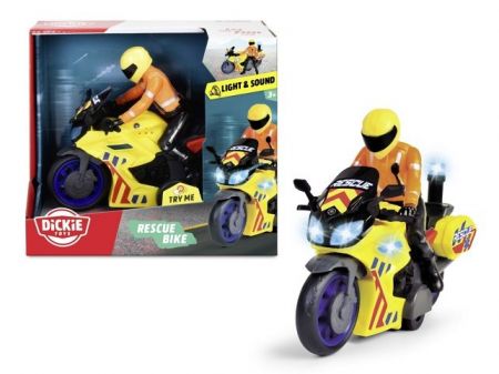 Záchranářský motocykl 17 cm s jezdcem