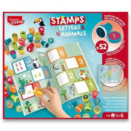 Sada Maped creativ Stamps Alphabet &amp; Animals 26 + 26 ks razítek