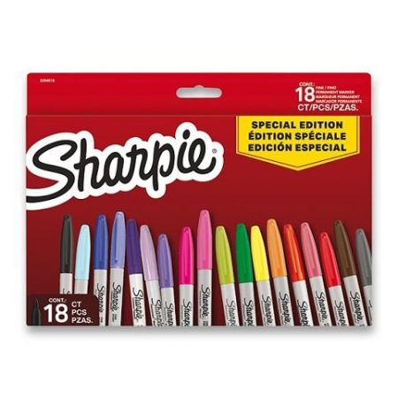 Permanentní popisovač Sharpie SE Red sada 18 barev