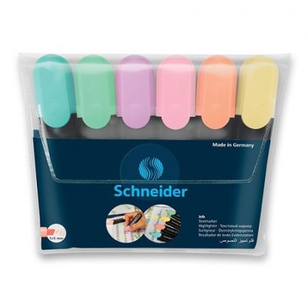 Zvýrazňovač Schneider Job Pastel sada 6 barev