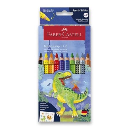 Pastelky Faber-Castell Colour Grip Jumbo Dinosaurus 10 barev