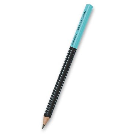 Grafitová tužka Faber-Castell Grip Jumbo Two Tone tvrdost HB, černá/tyrkysová