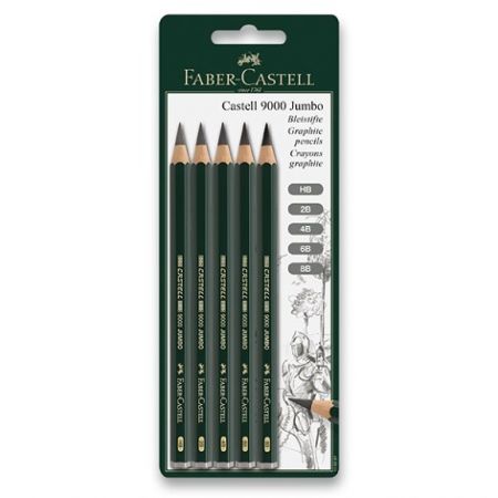 Grafitová tužka Faber-Castell Castell 9000 Jumbo 5 ks