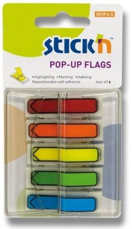 Samolepicí proužky Hopax Stick’n Pop-Up Flags šipky, 5 x 30 ks