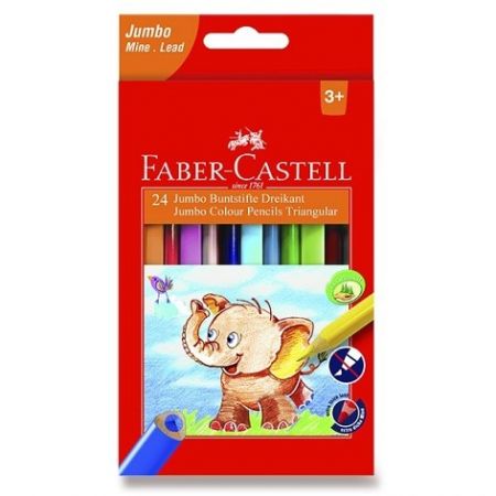 Pastelky Faber-Castell Extra Jumbo 24 barev + ořezávátko