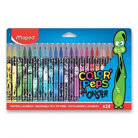 Dětské fixy Maped Color&#39;Peps Monster 24 barev