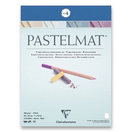 Blok Clairefontaine Pastelmat No.4 18 x 24 cm, 12 listů, 360 g