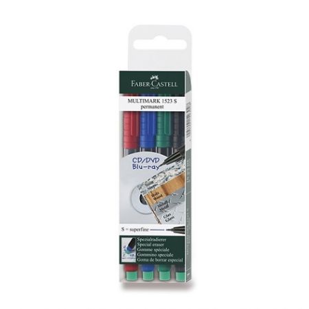 Permanentní popisovač Faber-Castell 1523 S 4 barevy