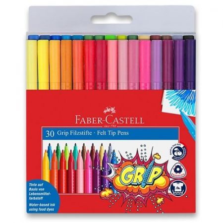 Dětské fixy Faber-Castell Grip 30 barev